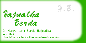 hajnalka berda business card